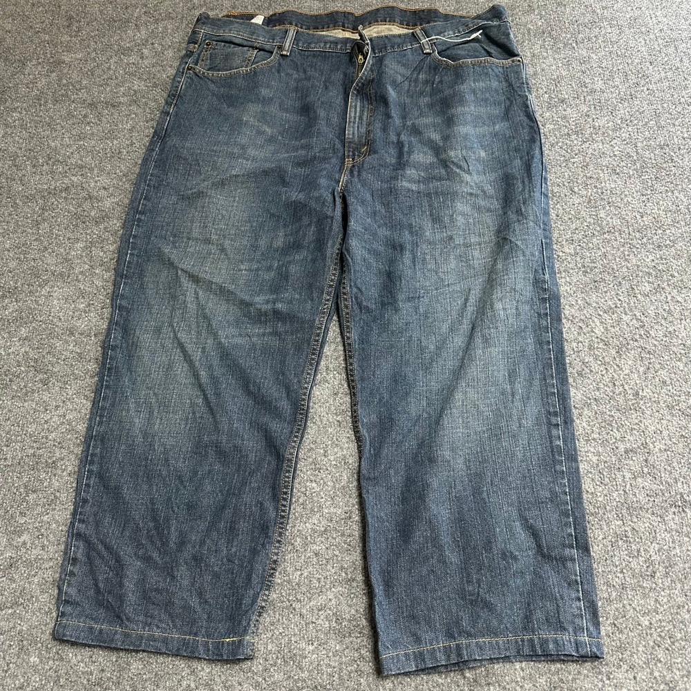 Levi's Jeans Mens Size 44x30 Blue 550 Relaxed Fit Dark Wash Cotton Denim 85191